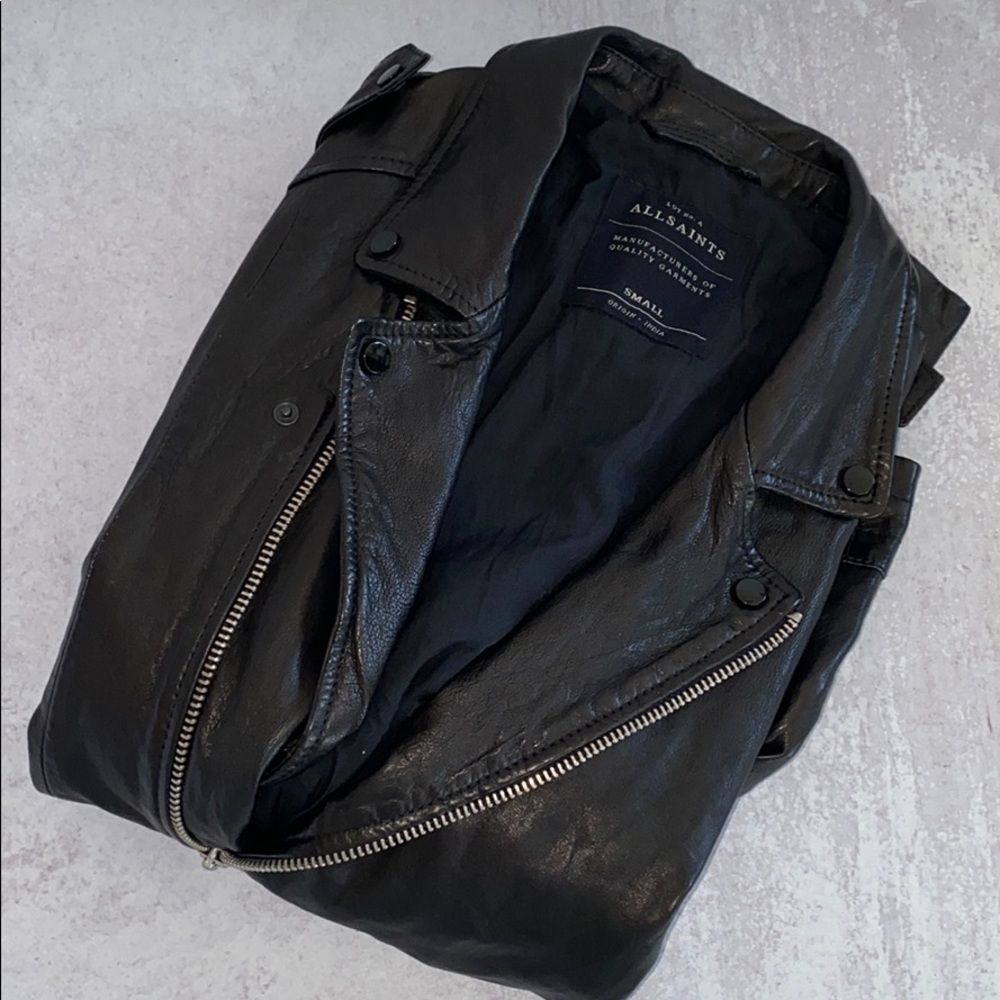 ALL SAINTS Mens Leather Jacket